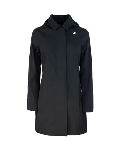K-way Mathy Slim-fit Three-layer Water Repellent Jacket In Black