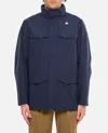 K-way Four Pocket High Collar Jacket In Blue