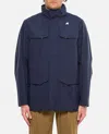 K-way Four Pocket High Collar Jacket In Blue