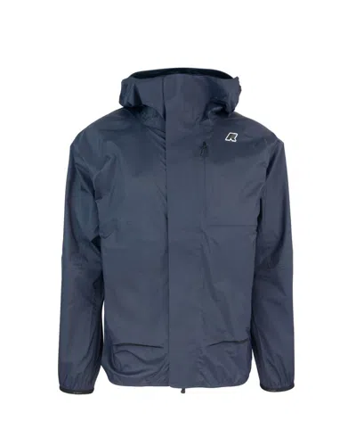 K-way Hooded Zip-front Jacket In Blue