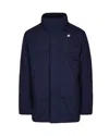 K-way Warm Ottoman Jacket With Windproof Features In Blue