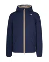 K-way Logo-detail Hooded Jacket In Blue