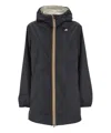 K-way Long-sleeved Down Jacket In Blue