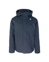 K-way Jacko Twill Marmot Blue Jacket In Blue
