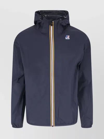 K-WAY JACKET FEATURING HOODED DESIGN AND ELASTIC CUFFS