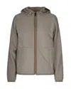 K-way Beige Lily Velour Polar Double Jacket In Gray