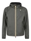 K-way Claude Hooded Nylon Jacket In Green