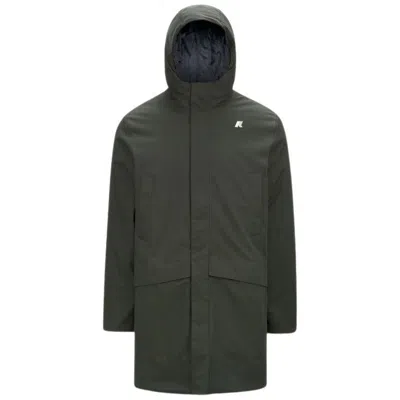 K-way Logo Waterproof Jacket In Black