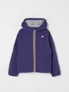 K-way Jacket  Kids Color Gnawed Blue In Navy