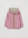 K-way コート  ボーイ カラー バイオレット In Pink