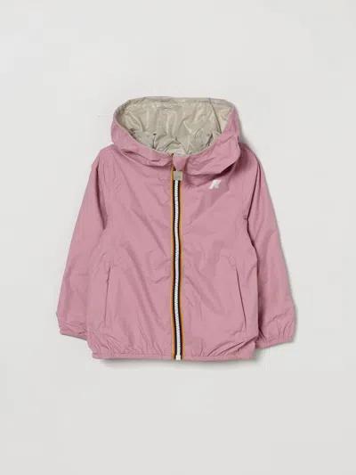K-way Kids' コート  ボーイ カラー バイオレット In Pink