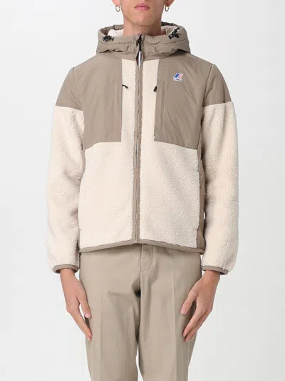 K-way Hooded Fleece Jacket In Neutral