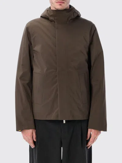 K-way Three-layer Technical Fabric Padded Jacket In Brown