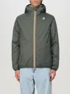 K-way Man Jacket Military Green Size Xxl Polyamide In Green