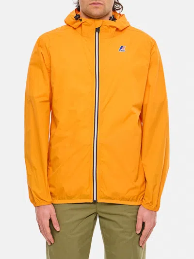 K-way Le Vrai Hooded Jacket Lightweight Design In Orange