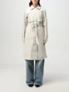 K-way Jesy 3l Poplin Long Down Jacket In Neutral