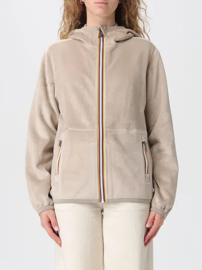 K-way Lily Velour Polar Reversible In Brown