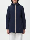 K-way Blue Nylon Women Jacket In Blau