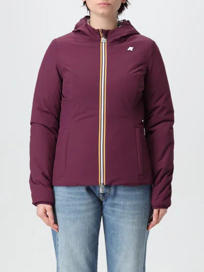 K-way Jacket  Woman Color Plum In Pflaume