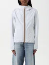 K-way Light Blue Aubette Memory Touch Jacket In White
