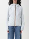 K-way Light Blue Aubette Memory Touch Jacket In White