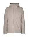 K-way Zip-fastening Padded Jacket In Neutral