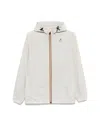K-way Beige Polyamide Men Jacket In White