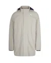 K-way Hooded Longline Jacket In White