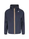 K-way Le Vrai Waterproof Zip Jacket In Blue