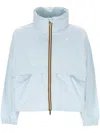 K-way Light Blue Aubette Memory Touch Jacket In Blue Baby