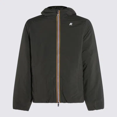 K-way Green Nylon Jack Plain Casual Jacket