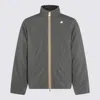 K-way Stylish Jacket With High Collar And Side Pockets In Gray