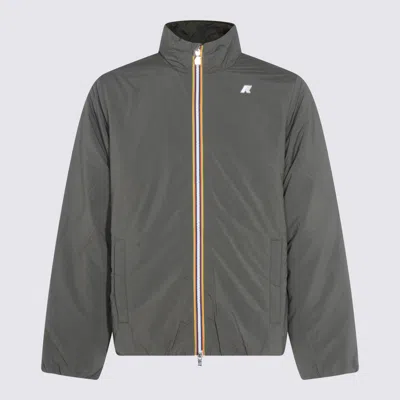 K-WAY JACKETS GREEN BLACKISH