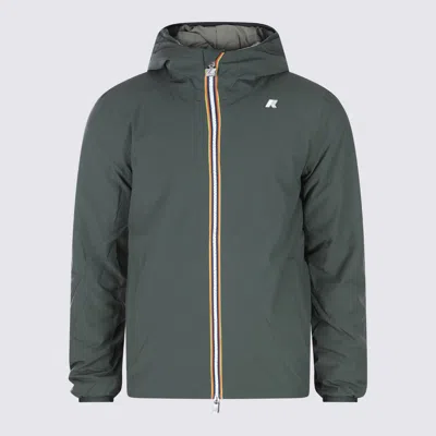 K-WAY JACKETS GREEN BLACKISH-GREEN OAK