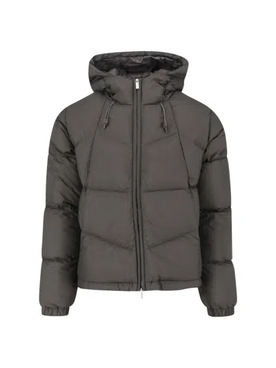 K-way Ripstop Down Jacket In Gray