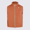 K-way Valen Stretch Dot Zip-fastening Logo Vest In Brown