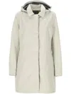 K-way K Way Mathy Bonded Beige Jacket In White
