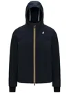 K-way Waterproof Midnight Blue Jacket With Front Zip And Hood In Blue