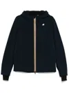 K-way Drawstring Hooded Waterproof Jacket In Blue