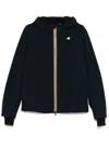 K-way Drawstring Hooded Waterproof Jacket In Blue