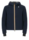 K-way Jacko Bonded Jersey Jacket In Blue