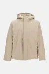 K-way Zip-fastening Padded Jacket In Neutral