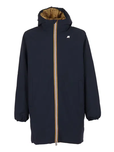 K-way Jacob St Warm Double Down Jacket In Blue