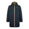 K-way Jacob St Warm Reversible Blue Depth-beige Seed In Blue