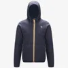 K-way Waterproof Midnight Blue Jacket With Front Zip And Hood