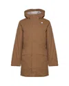 K-way Jarno Trench In Nylon In Brown