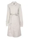 K-way Jesy Cotton-poplin Belted Trench Coat In White