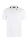 K-way K Way Stretch Pique Cotton Polo Shirt With Striped Collar