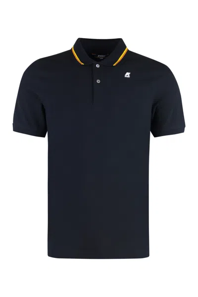 K-way Jud Cotton-piqué Polo Shirt In Black