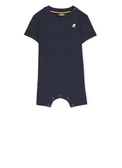 K-way Babies' Jumpsuit With Logo In Blue